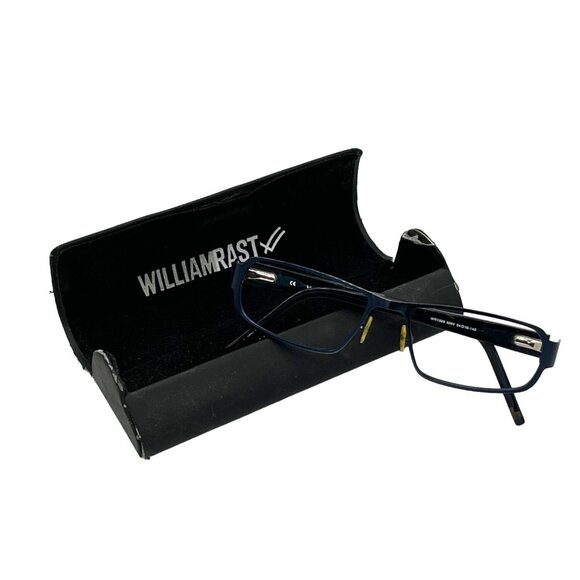 William Rast WR1009 Mens Blue Rectangle FRAMES ONLY MNV 54-16-140 Includes Case - Picture 2 of 12